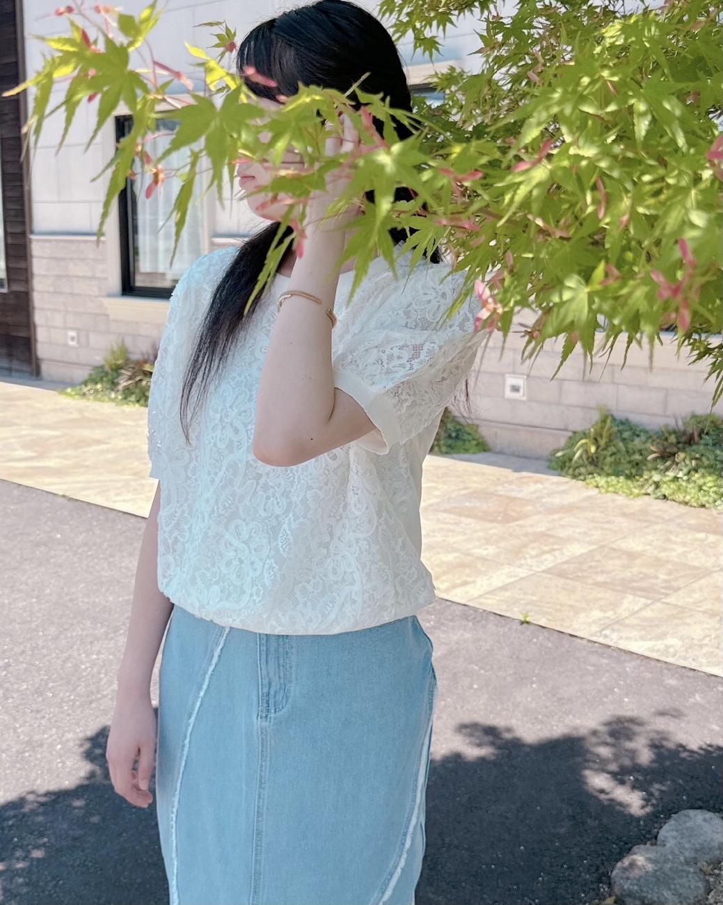 夏服／夏のお出かけ／ファッション／服／大人可愛い／大人カジュアル／レース／デニム／ワンピース／刺繍／シャツ／津山お出かけ／津山観光／岡山お出かけ／岡山観光／大人可愛いコーデ／夏コーデ／夏のお洒落／大人可愛いファッション／津山／岡山／雑貨屋