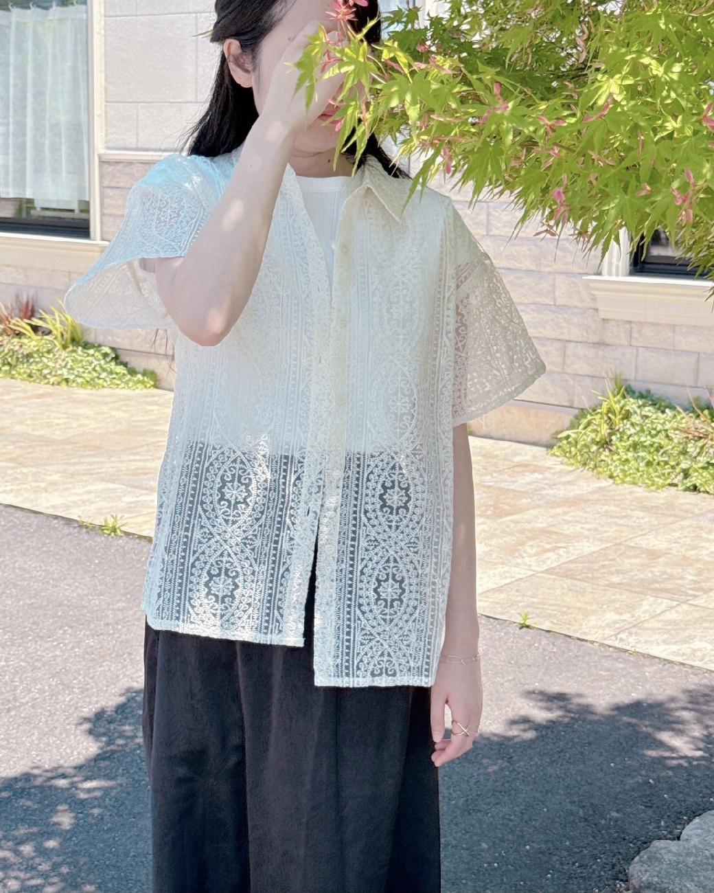 夏服／夏のお出かけ／ファッション／服／大人可愛い／大人カジュアル／レース／デニム／ワンピース／刺繍／シャツ／津山お出かけ／津山観光／岡山お出かけ／岡山観光／大人可愛いコーデ／夏コーデ／夏のお洒落／大人可愛いファッション／津山／岡山／雑貨屋