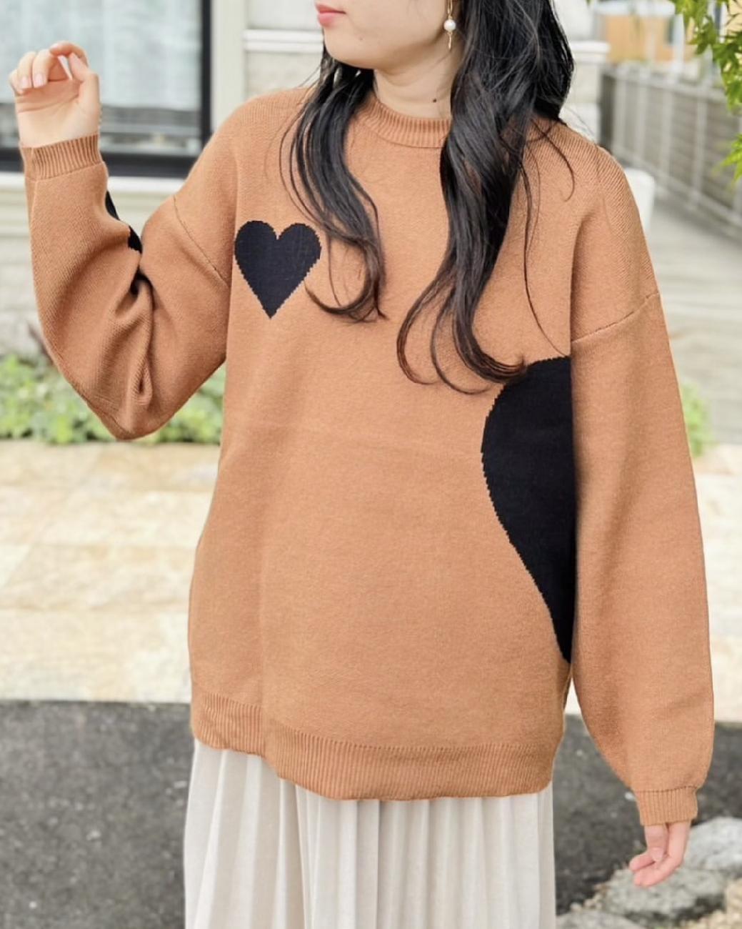 ニット／リボン／ハート／大人可愛い／ベスト／ロングベスト／ファー／お洒落／お出かけ／トレンド／流行／津山／岡山／雑貨屋