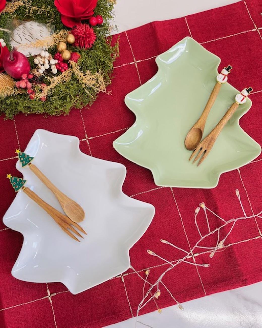 食器／皿／プレート／美濃焼／食洗機対応／電子レンジ対応／クリスマス／食卓／冬の食卓／お洒落／パーティー／津山／クリスマスマーケット／岡山／雑貨屋