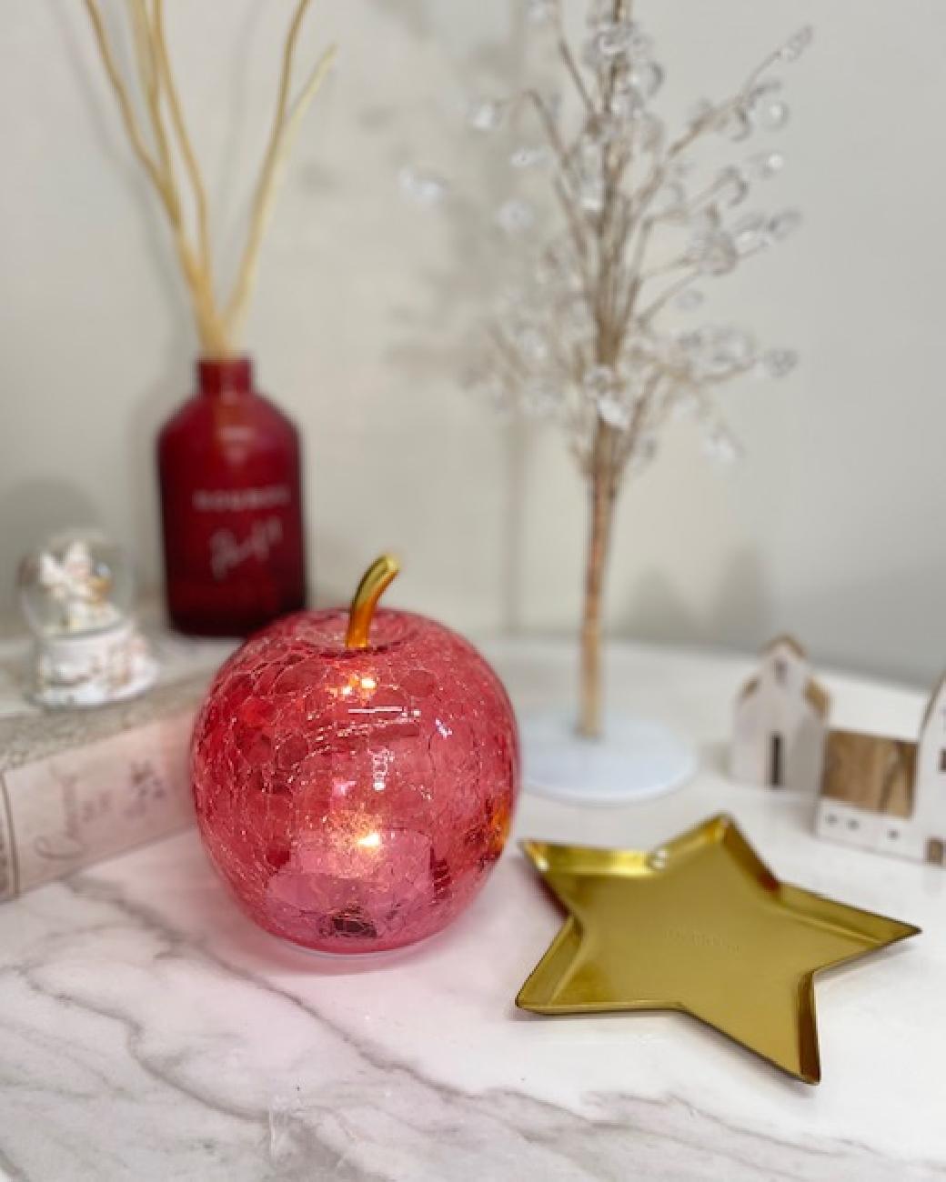 クリスマス／インテリア／ライト／キャンドル風／オブジェ／ゴールド／ガラス／透明／抜け感／冬／お洒落／ミニサイズ／置物／津山／岡山／雑貨屋