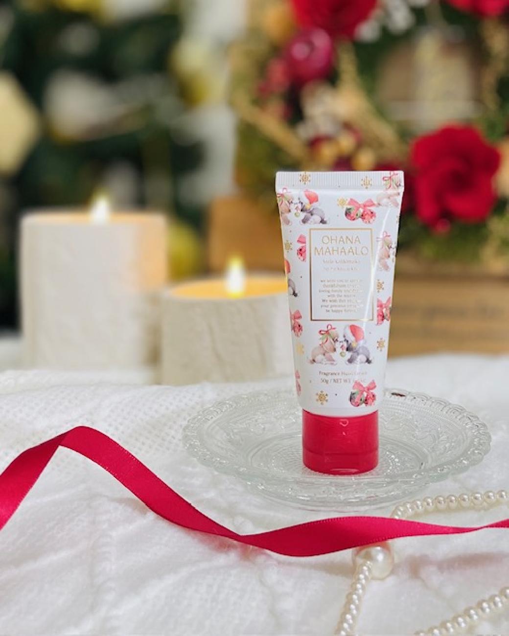 オハナ・マハロ／オハナマハロ／数量限定／クリスマス／クリスマス限定／香り／パッケージ／クリスマスギフト／ロウレンス／ハンドクリーム／コロン／クリーム／津山ギフトのお店／津山／岡山／雑貨屋