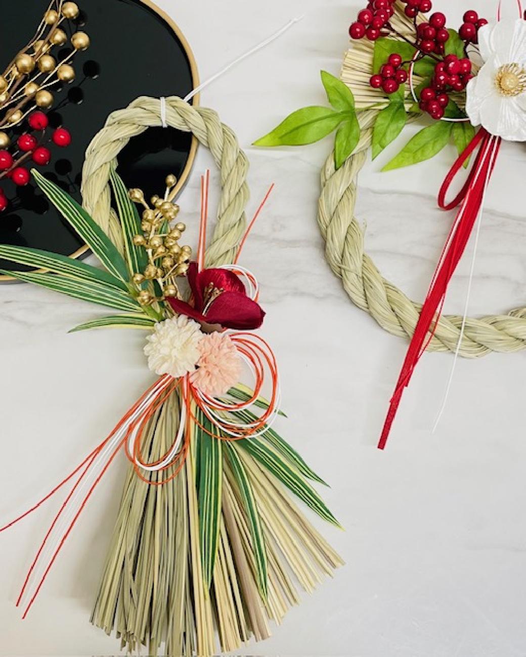 しめ縄飾り／小町／正月飾り／新年／迎春／玄関飾り／モダン／華やか／和モダン／お洒落／正月準備／津山／岡山／雑貨屋