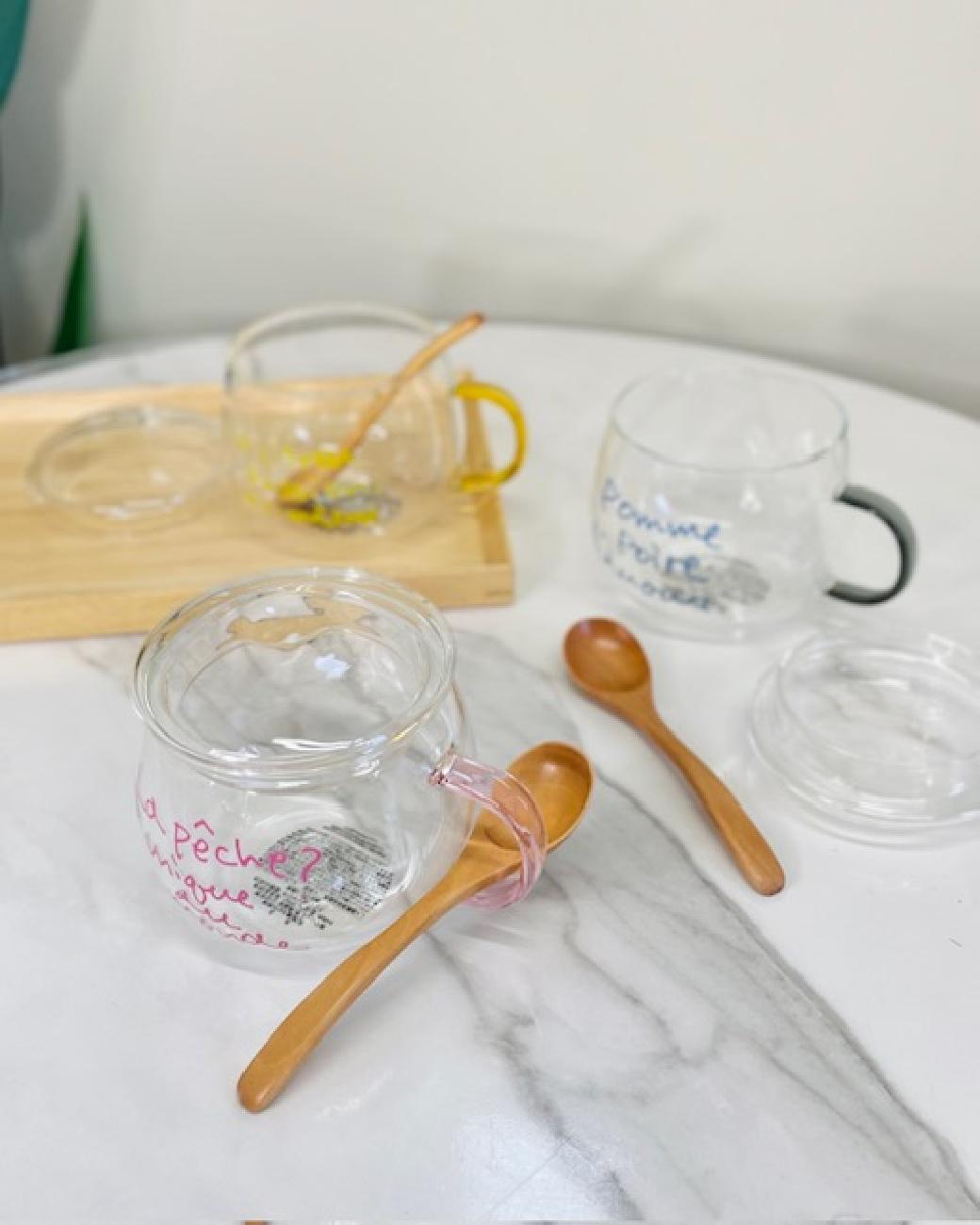 マグカップ／ポケトル／お洒落／可愛い／猫／ガラス／耐熱／スープ／コーヒー／紅茶／小皿／食器／津山／岡山／雑貨屋