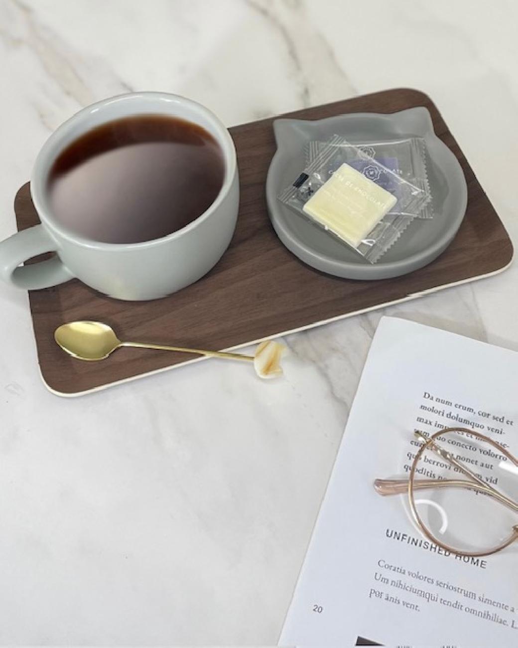 マグカップ／ポケトル／お洒落／可愛い／猫／ガラス／耐熱／スープ／コーヒー／紅茶／小皿／食器／津山／岡山／雑貨屋