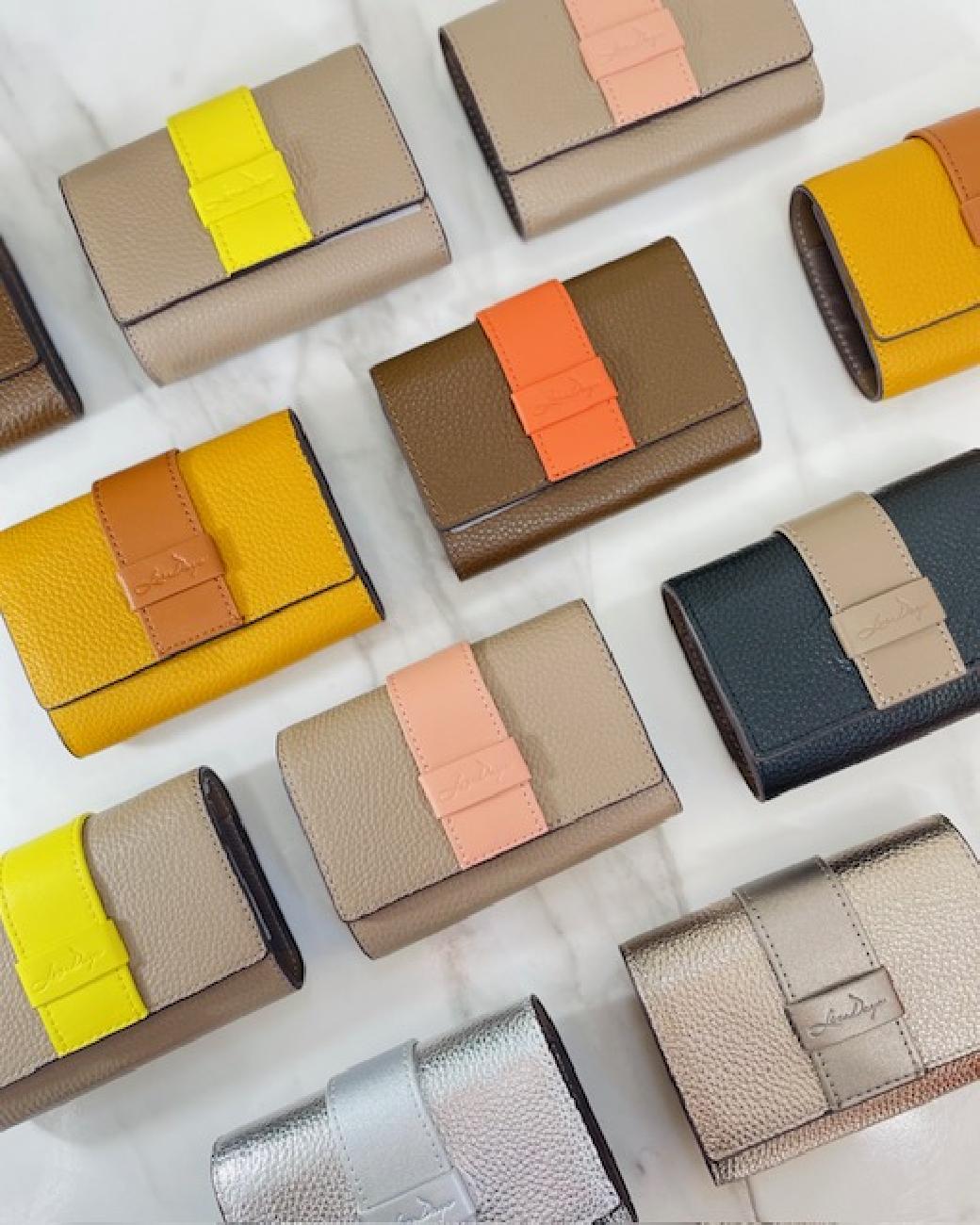 財布／バイカラー／大人／お洒落／ベルト／ミニ財布／ミニウォレット／ミニバッグ／コンパクト／じゃばら／カードケース／大容量／見やすい／探しやすい／大きく開く／津山／岡山／雑貨屋