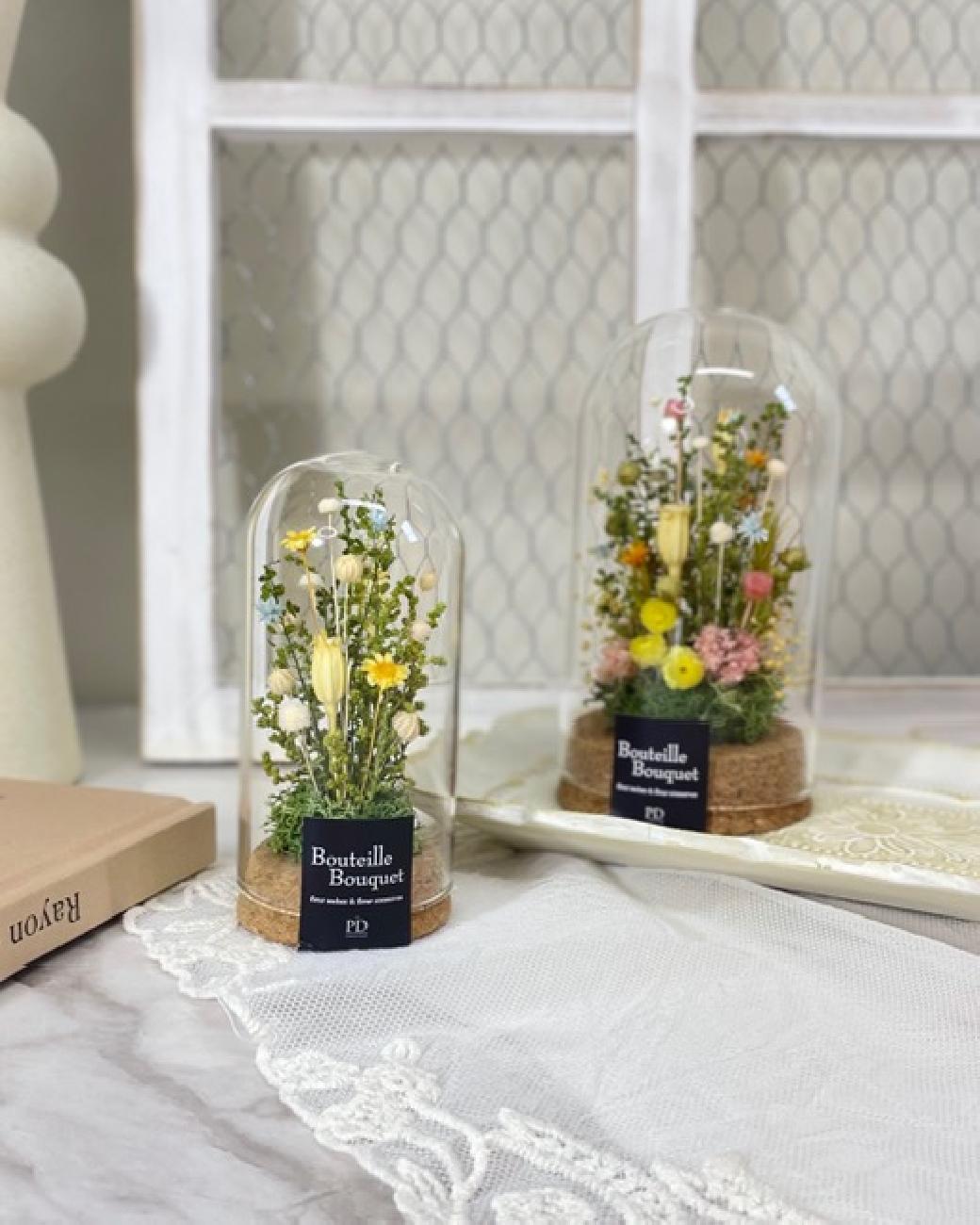 コルクドーム／置物／置き飾り／オブジェ／花／ドライフラワー／お世話不要／おしゃれ／プレゼント／贈り物／母の日／花好きの方へ／津山／岡山／雑貨屋