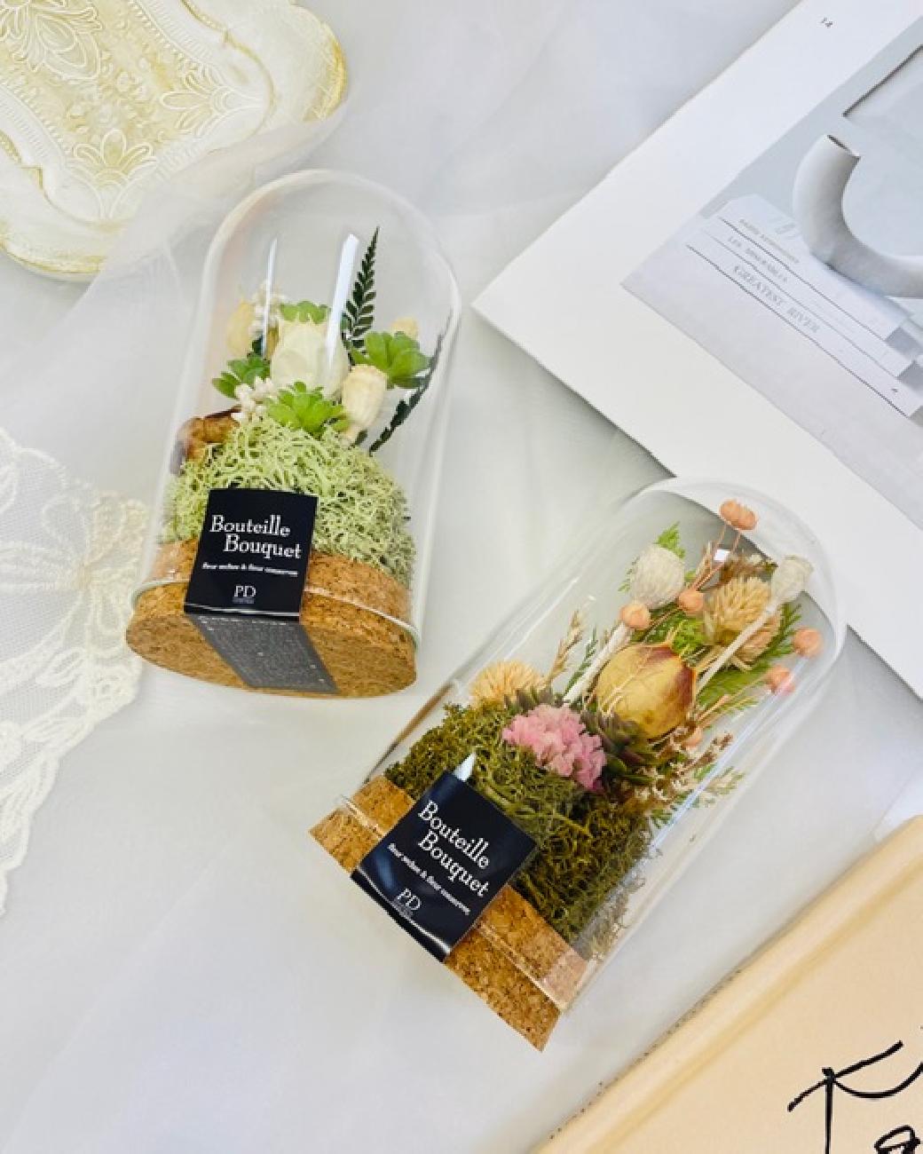 コルクドーム／置物／置き飾り／オブジェ／花／ドライフラワー／お世話不要／おしゃれ／プレゼント／贈り物／母の日／花好きの方へ／津山／岡山／雑貨屋