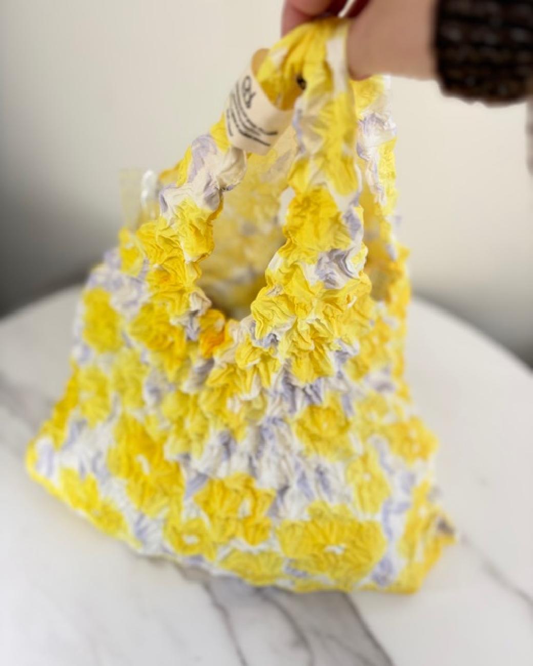 Wpc.／ワールドパーティー／テキスタイル／絞りバッグ／エコバッグ／サブバッグ／花柄／大人／便利／可愛い／人気／津山／岡山／雑貨屋