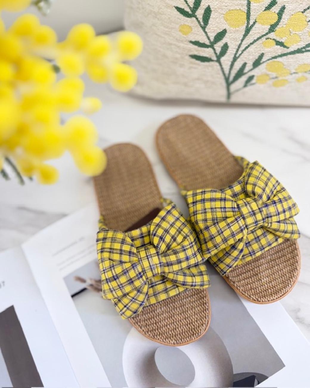 ルームスリッパ／スリッパ／春夏／パステルカラー／春色／履き心地／刺繍／レース／リボン／チェック／水彩柄／津山／岡山／雑貨屋