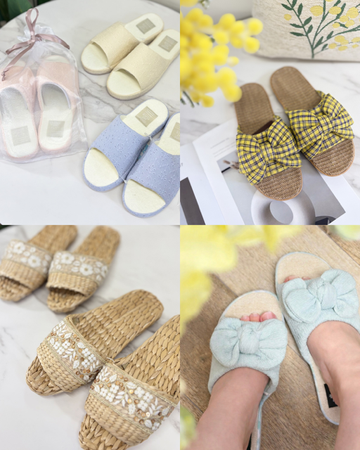 インテリア／ルームスリッパ／中履き／マット／インテリアマット／春色／パステル／淡い／レース／チェック／リボン／スプリング／津山／岡山／雑貨屋