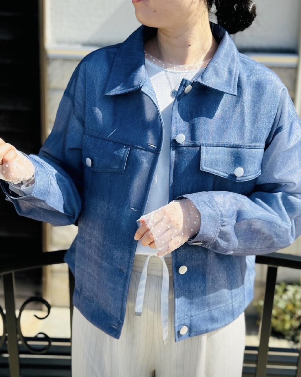 アウター／羽織り／上着／春アウター／ブルゾン／ジャケット／シアー／レース／デニム／30代ファッション／40代ファッション／50代ファッション／60代ファッション／大人可愛い／津山／岡山／雑貨屋