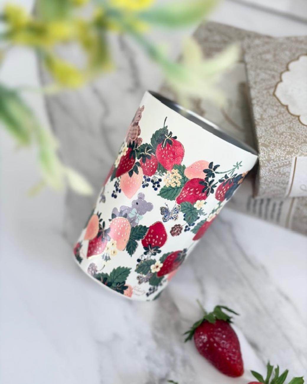 トモコハヤシ／アーティスト／コラボ／ステンレスボトル／タンブラー／エコ／水筒／持ち歩き／散歩／デスク／オフィス／大人可愛い／猫／いちご／リス／ケーキ／イラスト／津山／岡山／雑貨屋