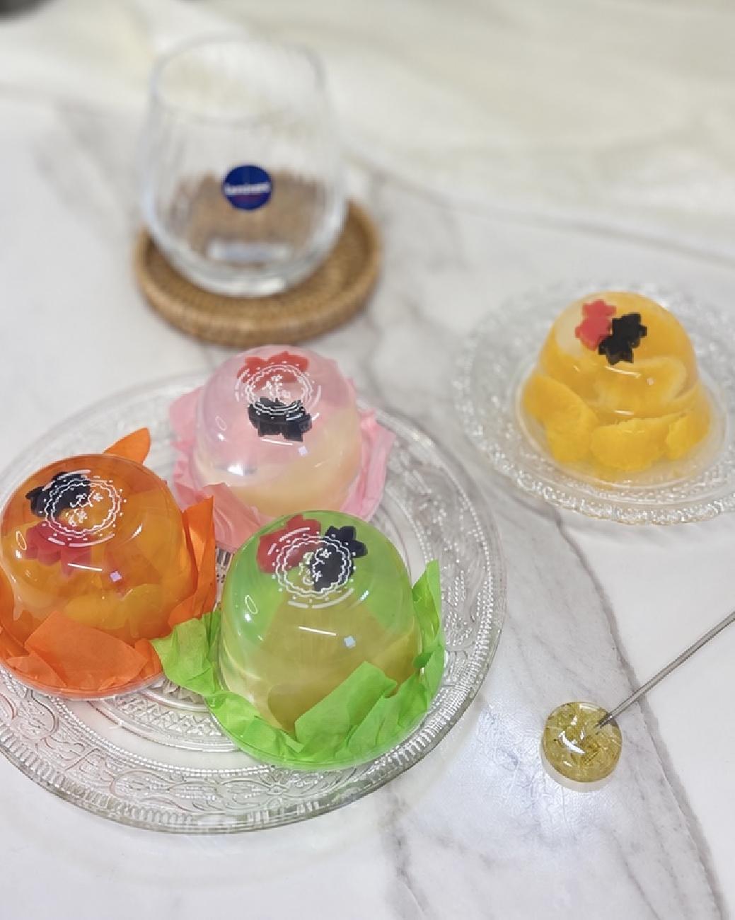 ひんやり／スイーツ／美味しいもの／贈り物／おうちカフェ／ゼリー／シャーベット／アイス／冷たい／グラス／食器／ガラス／プレート／津山／岡山／雑貨屋