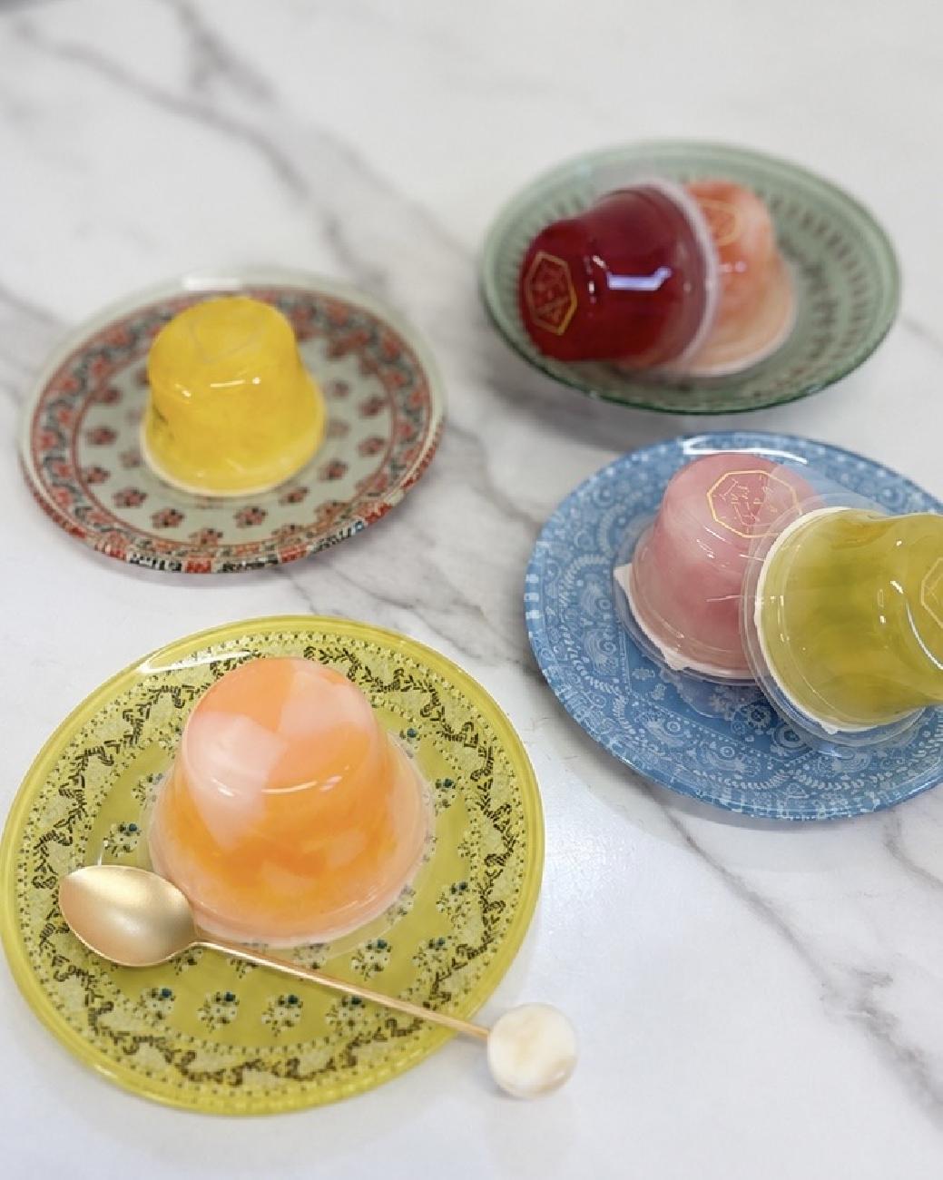 ひんやり／スイーツ／美味しいもの／贈り物／おうちカフェ／ゼリー／シャーベット／アイス／冷たい／グラス／食器／ガラス／プレート／津山／岡山／雑貨屋