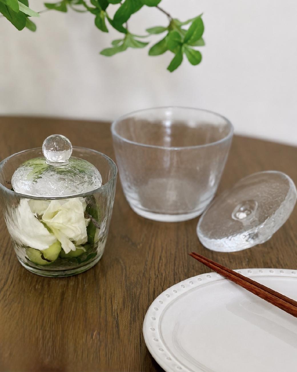 浅漬け／浅漬鉢／キント―／ガラス／夏の食卓／簡単／手軽／シンプル／涼やか／透明感／ピクルス／漬物／和／洋／津山／岡山／雑貨屋
